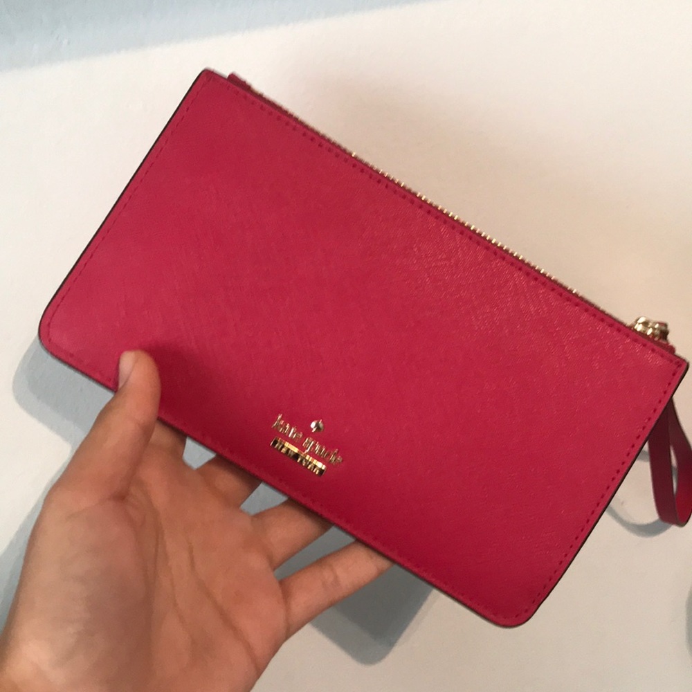 brand new hot pink kate spade wallet